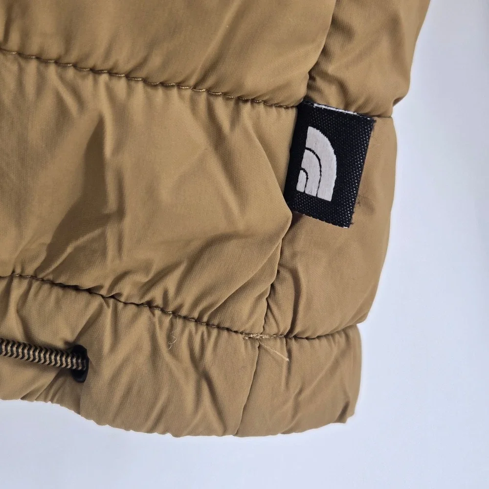 The North Face Mens XXL Fallback Insulated Puffer Hoodie Ski Jacket Brown Winter